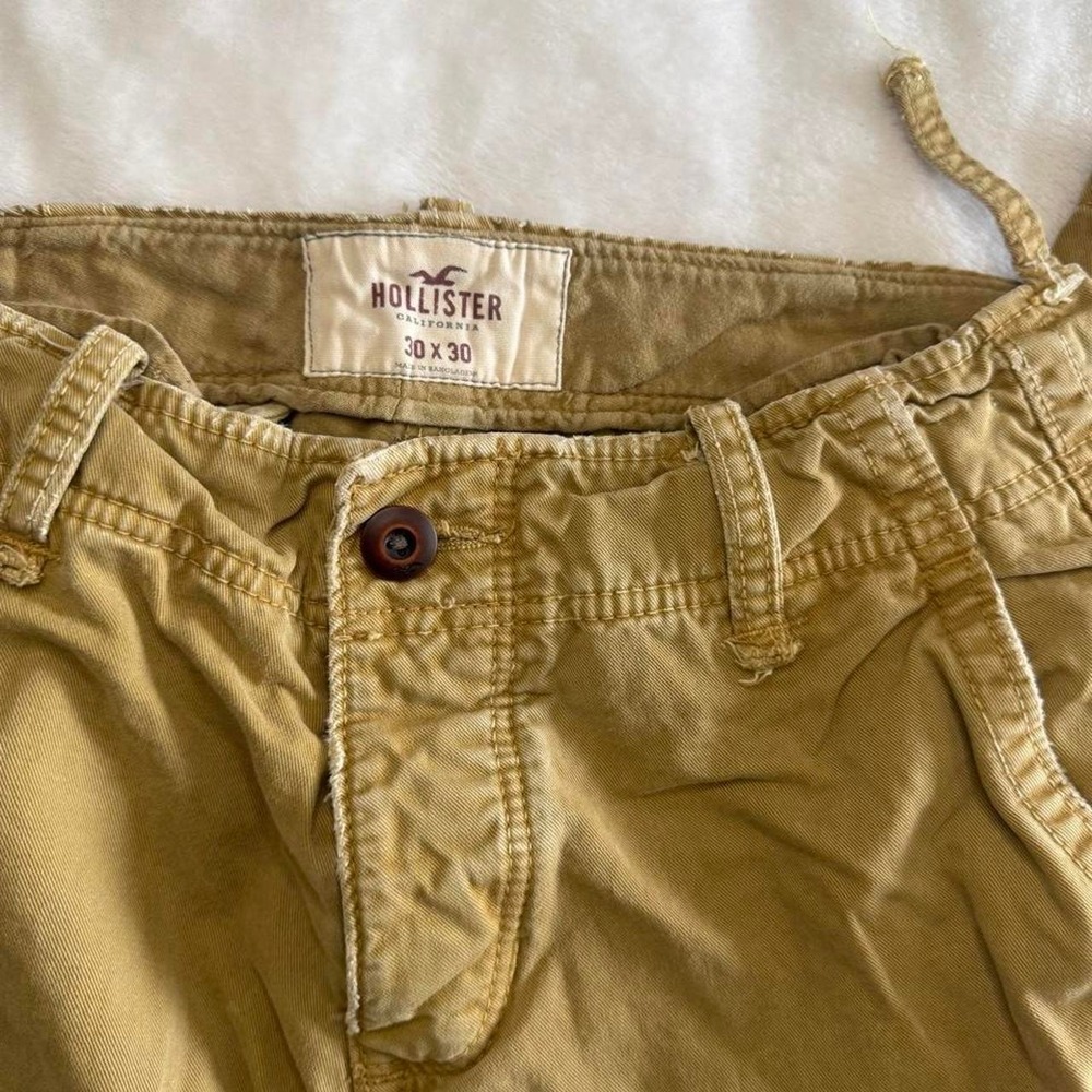 Y2K vintage Hollister tan khaki cargo pants grunge - Picture 3 of 7
